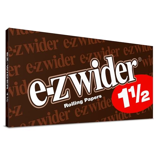E-Z Wider - 1 1/2" Classic Brown Rolling Paper - Box of 24 Booklets with 24 Leaves per Booklet