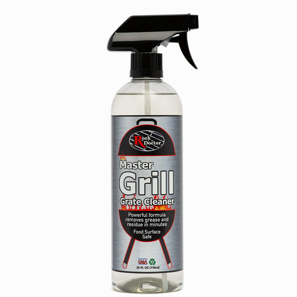 Rock Doctor Master Grill Grate Cleaner, 24 oz. Cleaning Spray for Drip Pans, Oven Grates, Smokers, and Components, Non-Abrasive Liquid Solution Removes Grease