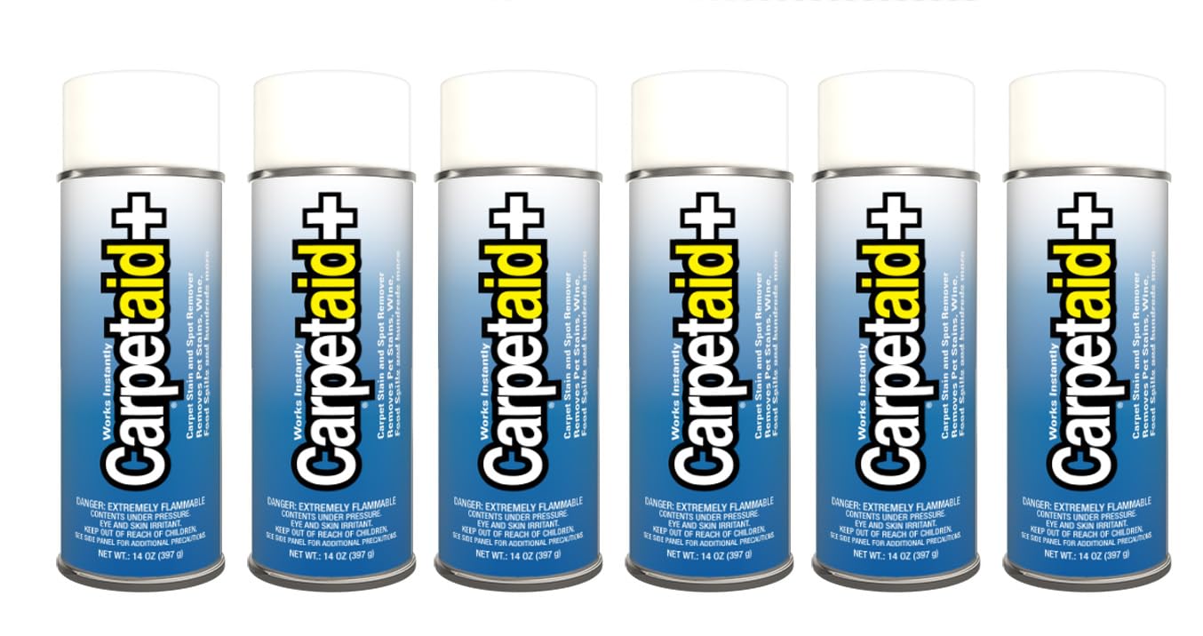 Carpet Aid Spot and Stain Remover, pH Balanced Cleaner for Carpets, Rugs, and Upholstery – Removes Oil, Grease, Ink, Coffee, Pet Urine, and Lipstick