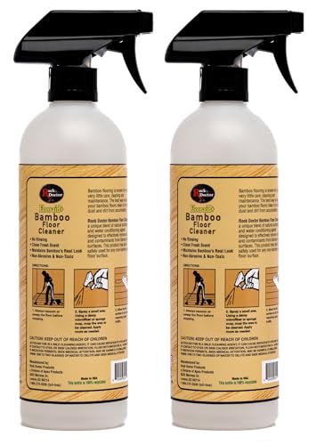 Rock Doctor Flooraid+ Bamboo Floor Cleaner Spray, 2 Pack, Heavy Duty Non Abrasive Cleaning Solution for Hard Floors, Counters, and Surfaces, Rinse Free