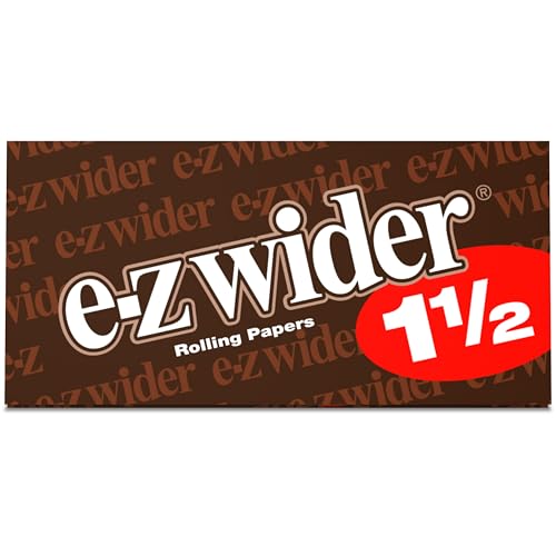 E-Z Wider - 1 1/2" Classic Brown Rolling Paper - Box of 24 Booklets with 24 Leaves per Booklet