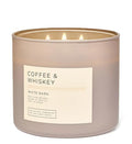 White Barn-Bath & Body Works- Coffee and Whiskey Candle 3 Wick EDT 14.5 OZ Burns 25-45 Hours