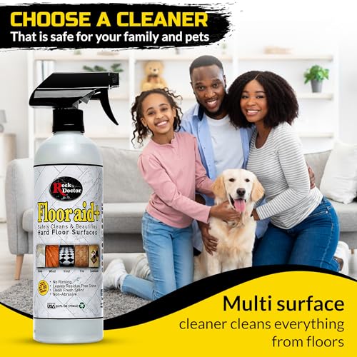 Flooraid Rock Doctor Multi-Surface Floor Cleaner Combo Pack, 64 oz and 24 oz – Cleans Vinyl, Ceramic Tile, and Stone