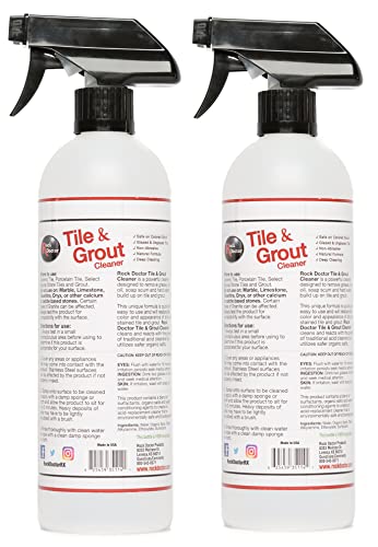Rock Doctor Tile and Grout 24oz.Rock Doctor Natural Tile and Grout Cleaner, Remove Stains Dirt, Oil, and Soap Scum, Heavy Duty Non-Abrasive Tile Cleaner, Natural Formula, Pack of 2 2/pack