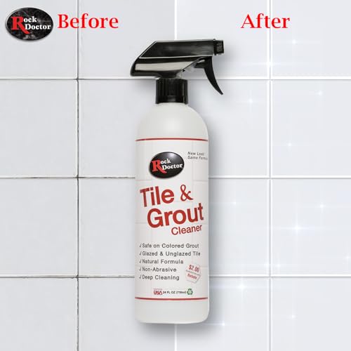 Rock Doctor Tile and Grout 24oz.Rock Doctor Natural Tile and Grout Cleaner, Remove Stains Dirt, Oil, and Soap Scum, Heavy Duty Non-Abrasive Tile Cleaner, Natural Formula, Pack of 2 2/pack