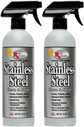 Rock Doctor Stainless Steel Cleaner and Polish, Streak-Free Cleaning Solution for Chrome and Aluminium, Stainless Appliance Cleaner, Stainless Steel Cooktop Cleaner, 24 oz. Spray Bottle, Pack of 2