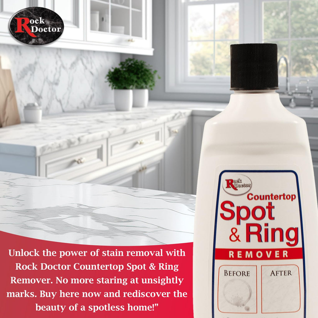 Rock Doctor Spot & Ring Remover, Works on Granite, Marble, Countertop & Quartz, Hard Water Mark & Spot Remover, Remove Coffee & Scuff Mark, 14 oz. Pack of 2