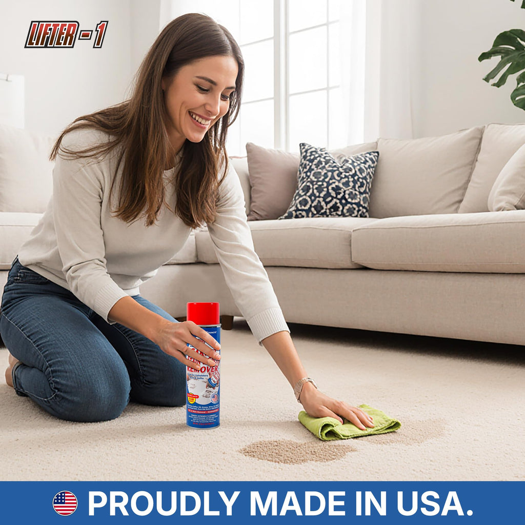 LIFTER-1 Carpet Spot Remover, Stain and Red wine Remover and Spot Treatment for Oil, Grease, Urine, Cleaning Performance for Rugs, Upholstery, Fabrics (18 Fl Oz (Pack of 1))