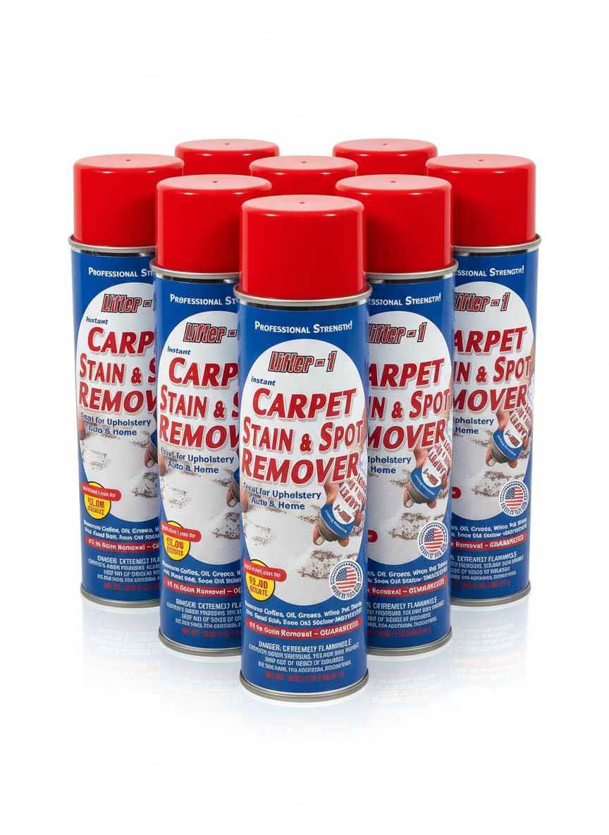 LIFTER-1 Carpet Spot Remover, Stain and Red Wine Remover and Spot Treatment for Oil, Grease, Urine, Cleaning Performance for Rugs, Upholstery, Fabrics. 18 Fl oz Pack of 1