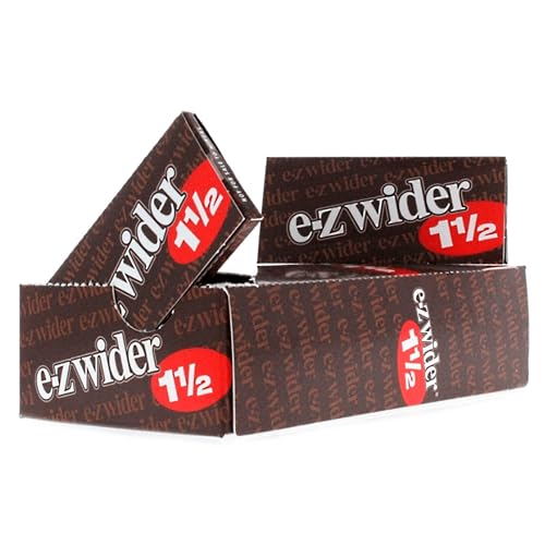 E-Z Wider - 1 1/2" Classic Brown Rolling Paper - Box of 24 Booklets with 24 Leaves per Booklet