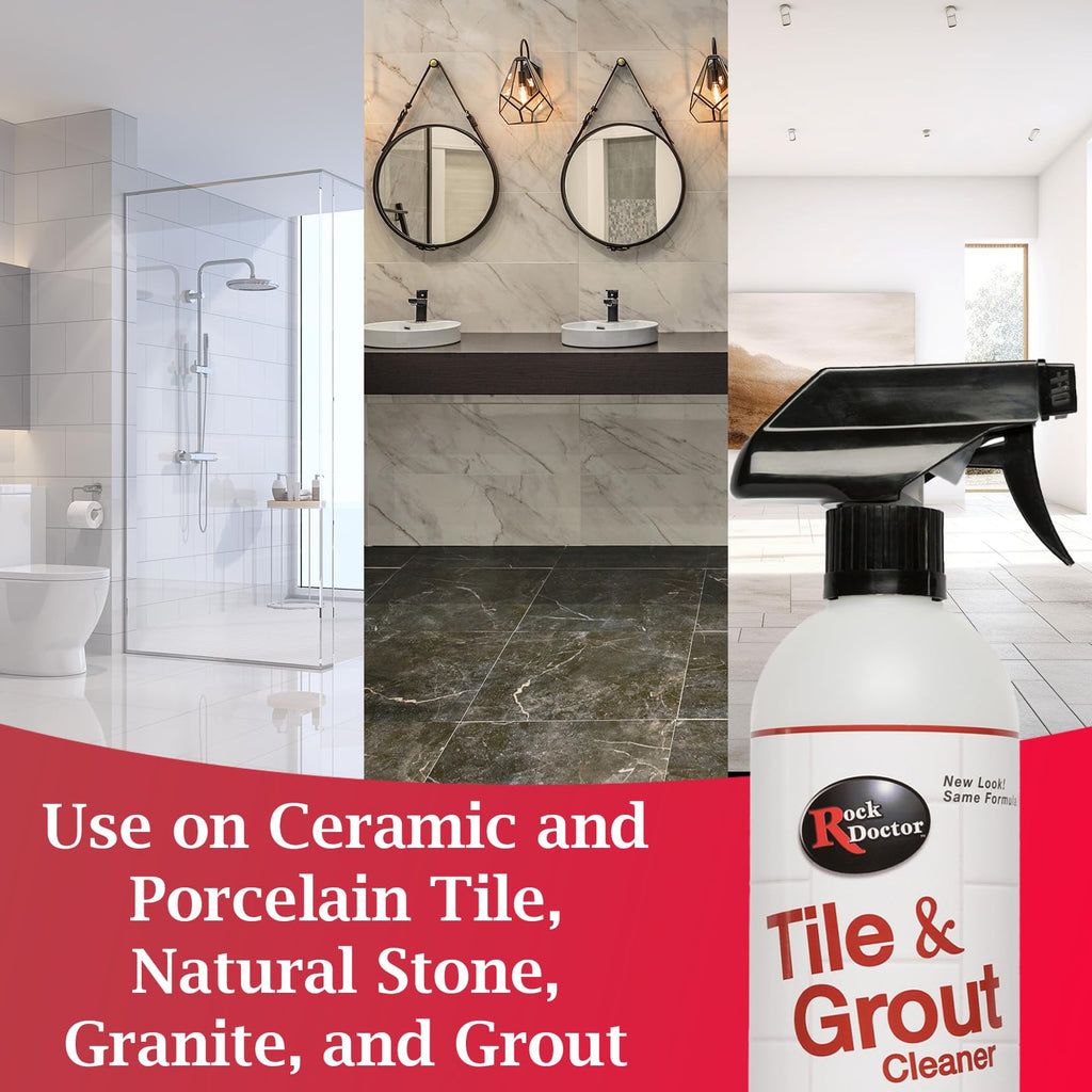 Rock Doctor Natural Tile and Grout Cleaner, Remove Stains Dirt, Oil, and Soap Scum, Heavy Duty Non-Abrasive Tile Cleaner, Natural Formula, Pack of 2