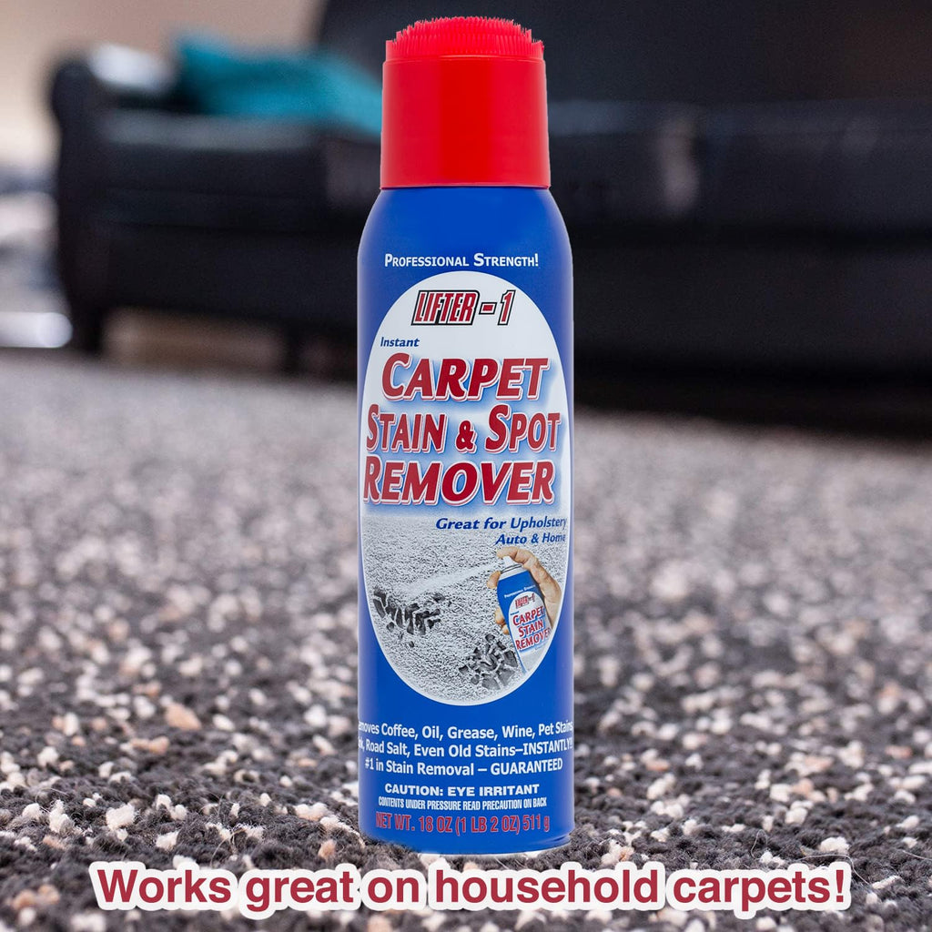 LIFTER-1 Carpet Spot Remover, Stain and Red wine Remover, and Spot Treatment for Oil, Grease, Urine, Cleaning Performance for Rugs, Upholstery, Fabrics Pack of 2