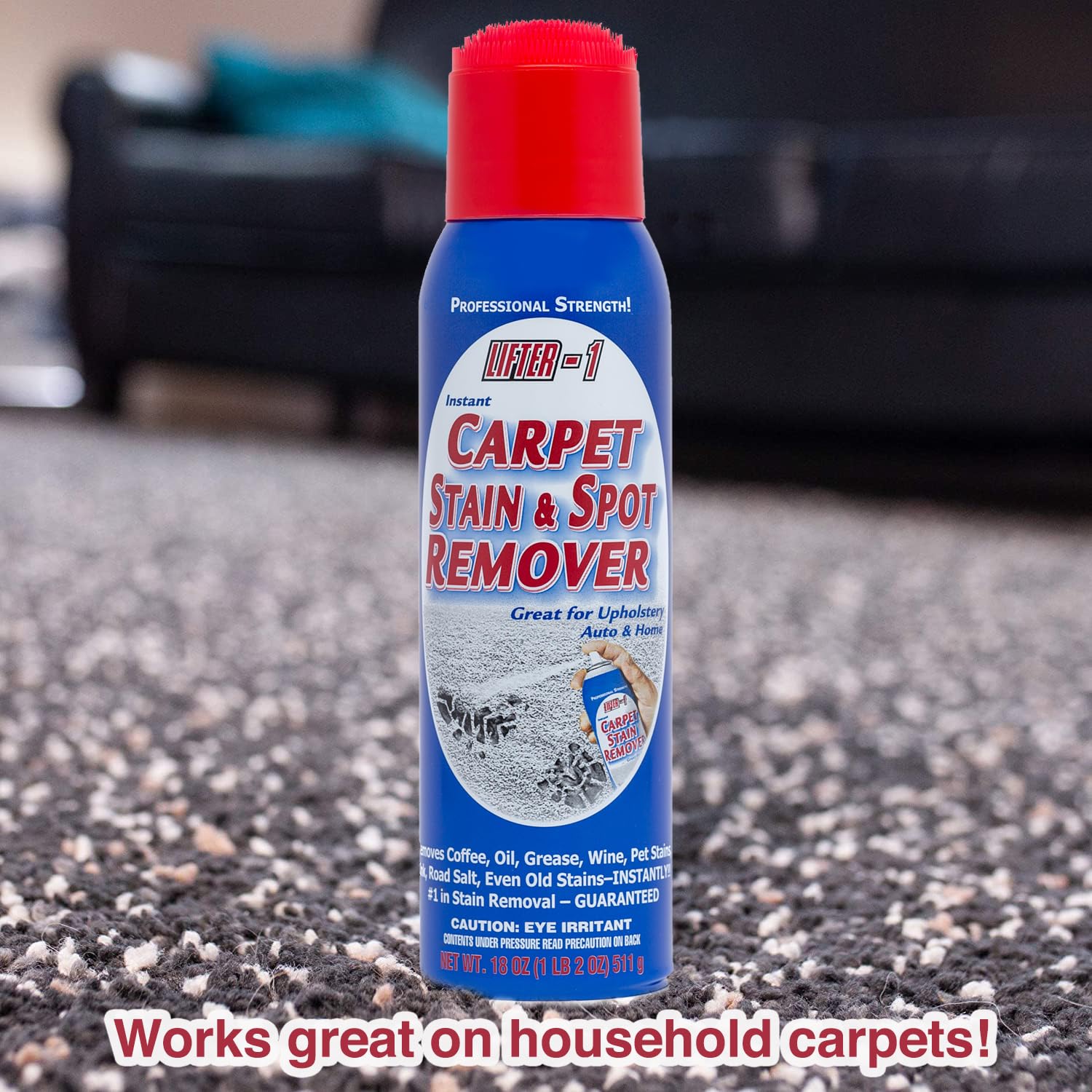 LIFTER-1 Carpet Spot Remover, Stain and Red wine Remover, and Spot Treatment for Oil, Grease, Urine, Cleaning Performance for Rugs, Upholstery, Fabrics Pack of 2