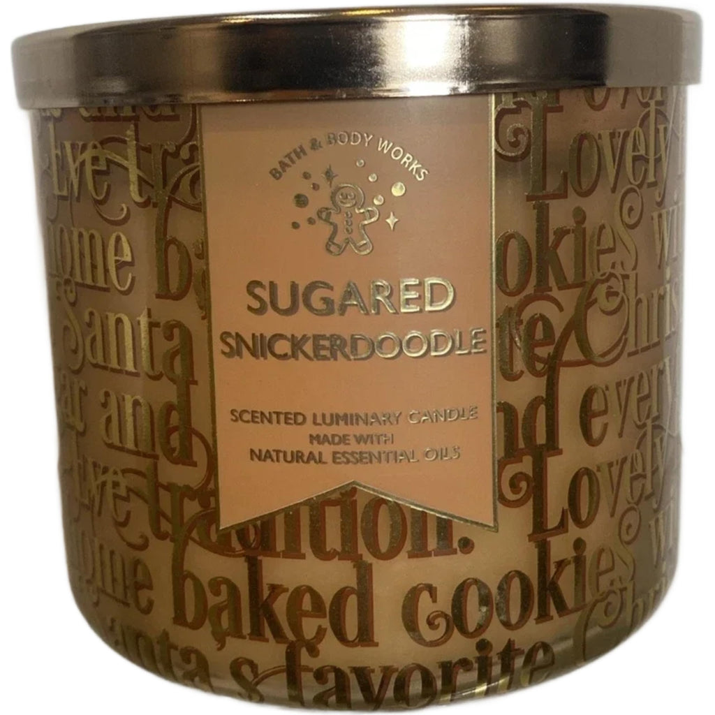 White Barn- Bath & Body Works - Sugared Snickerdoodle 3-Wick Candle w/Essential Oils - 14.5 oz