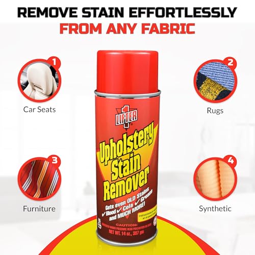 Lifter-1 Multi-Fabric Upholstery Stain Remover and Carpet & Rug Cleaner for (Car Carpets, Seats & Floor Mats, Furniture) 14oz