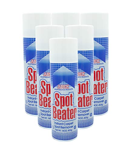 Spot Beater Instant Carpet Spot Remover for Fresh, Old & Stubborn Stains Such as Oil, Grease, Ink, Lipstick, Coffee, Pet Stains & More, 16 Oz, Pack of 6