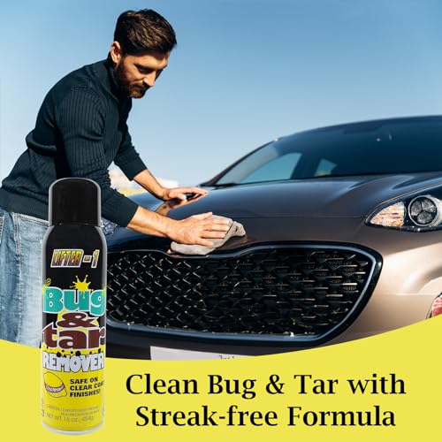 Bug and Tar Remover for Cars, Trucks, RVs, and SUVs, Fresh Citrus Spray for Stuck On Grime, bug remover for cars exterior, Streak Free Shine, Tar remover for car –16 fl oz Pack of 1