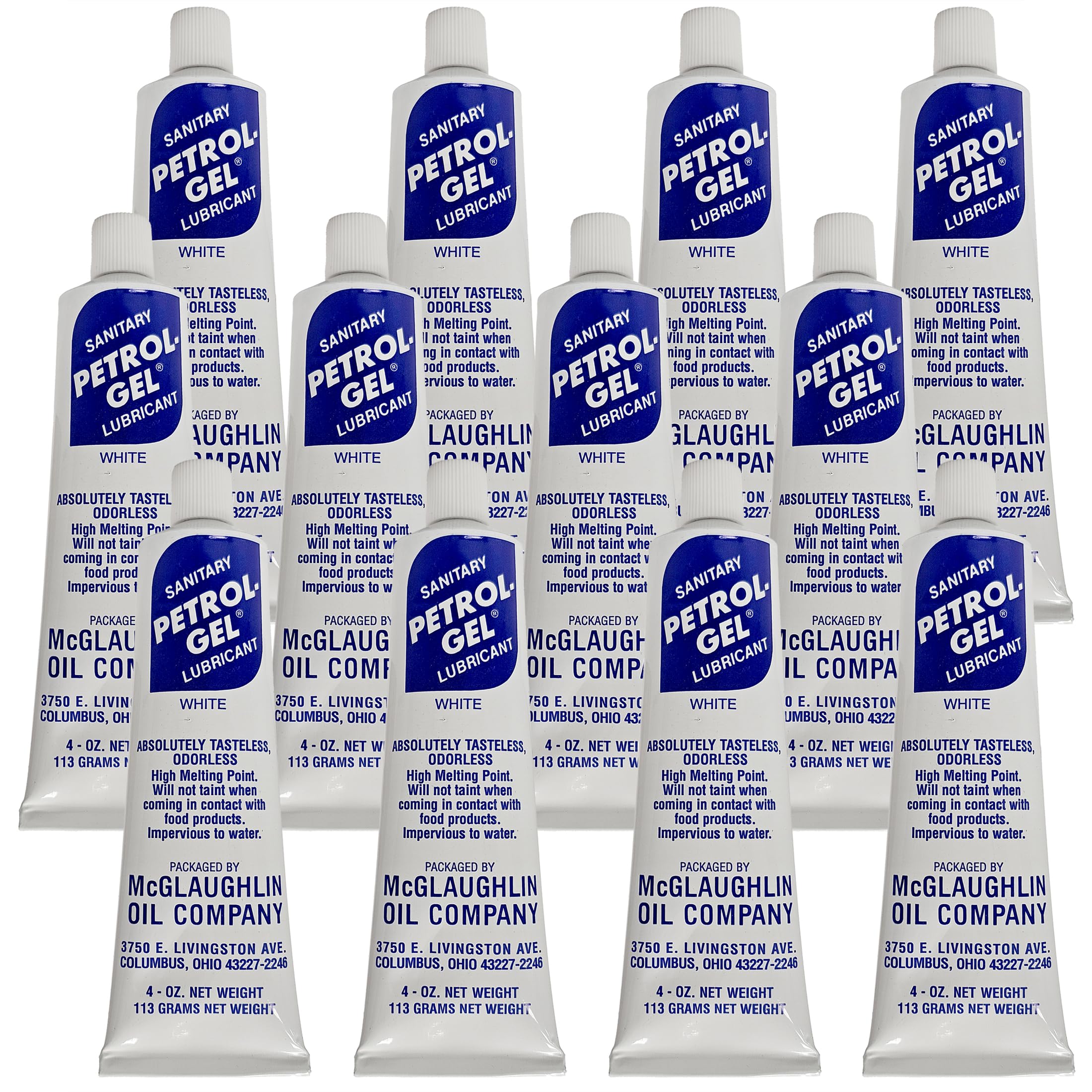 Petrol Gel Food Grade Lubricant, 4 oz Bottle, 12 Pack