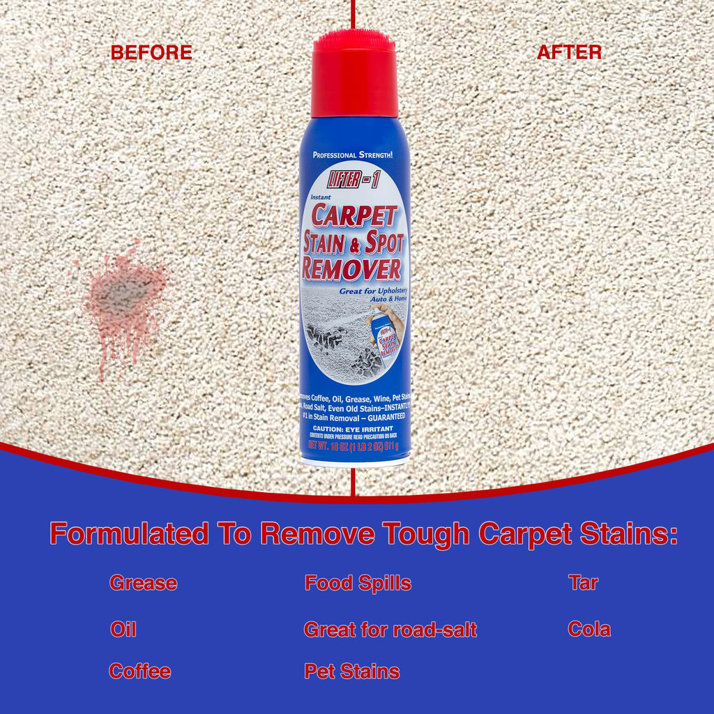LIFTER-1 Carpet Spot Remover, Stain and Red wine Remover, and Spot Treatment for Oil, Grease, Urine, Cleaning Performance for Rugs, Upholstery, Fabrics Pack of 2