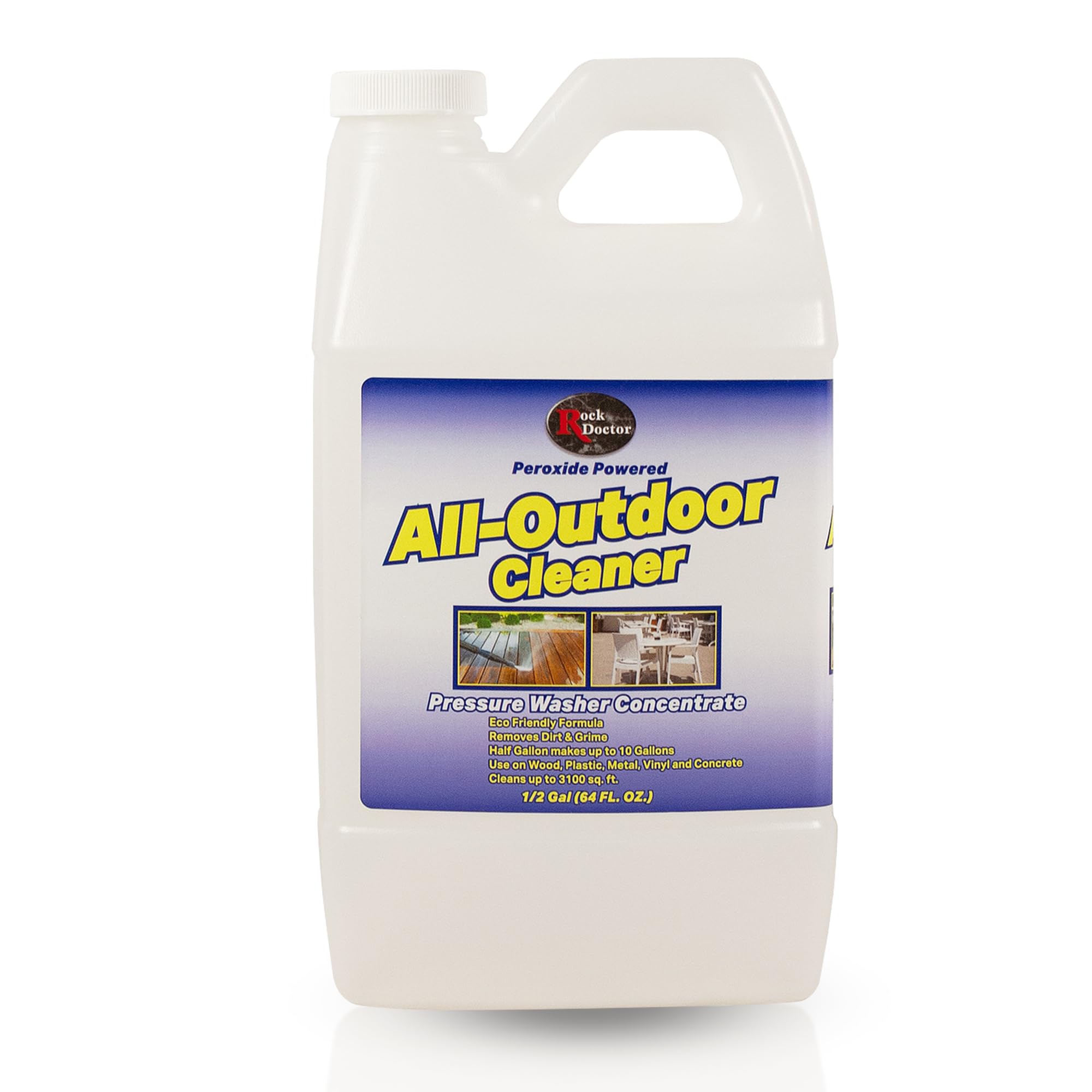 Rock Doctor Outdoor Pressure Washer Cleaner, Natural Cleaning Solution Removes Stains and Discoloration, Brightens Granite, Stone, Pavers, Fire Pits, and Concrete, Power Washer Cleaner Solution