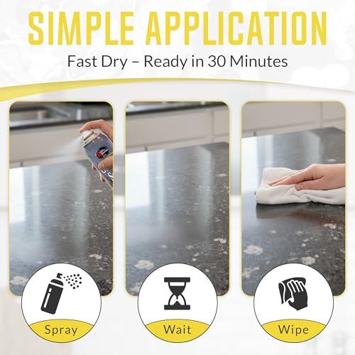 Rock Doctor Granite Sealer for Marble, Stone, and Tile Countertops, Vibrant Shine with Stain Resistant Moisture Protection, Interior and Exterior Use, Pack of 2