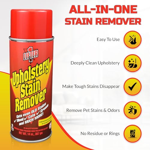 Lifter-1 Multi-Fabric Upholstery Stain Remover and Carpet & Rug Cleaner for (Car Carpets, Seats & Floor Mats, Furniture) 14oz